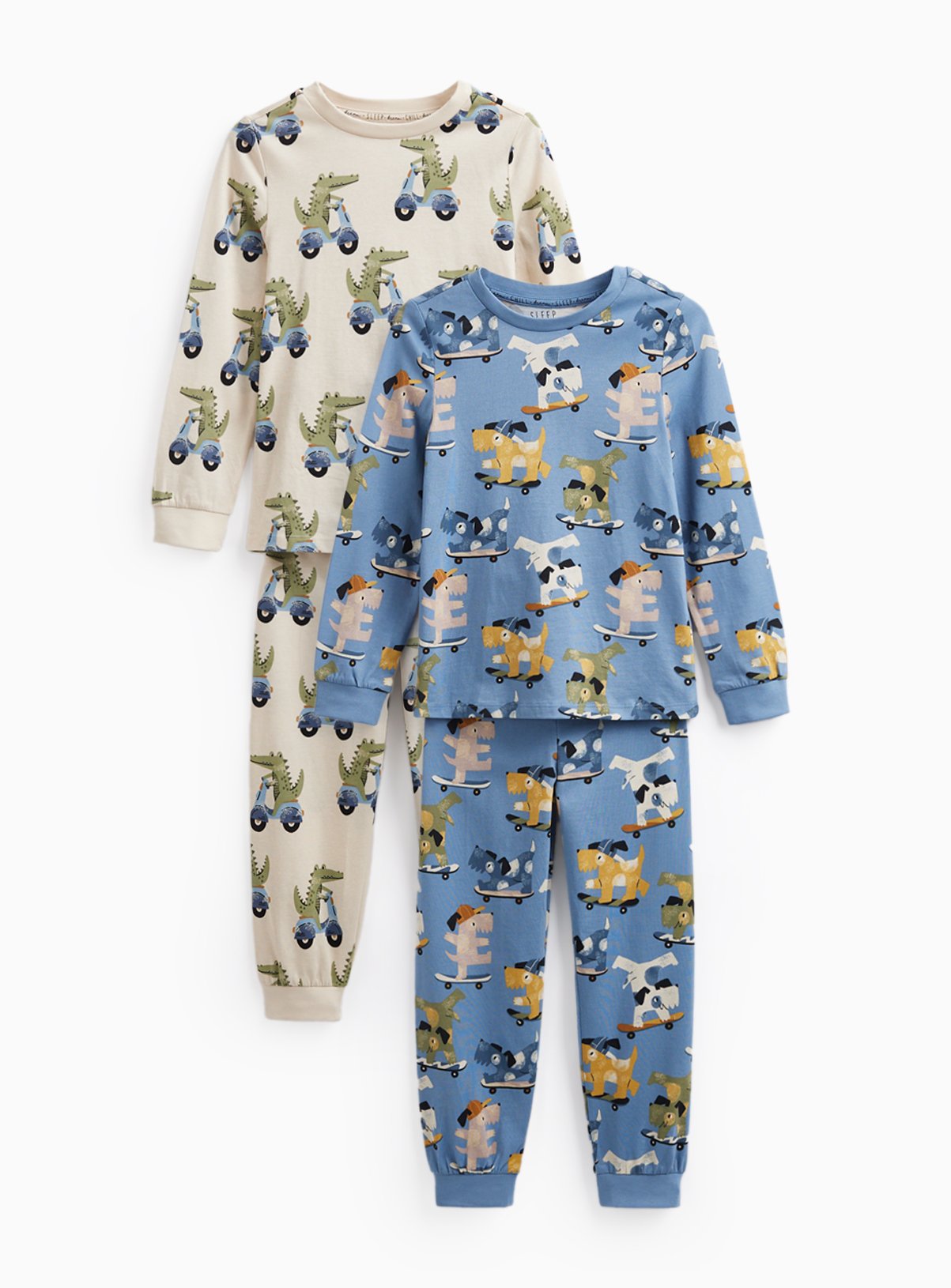 Transport Animals Prints Pyjamas 2 Pack 5-6 years - Image 1 thumbnail